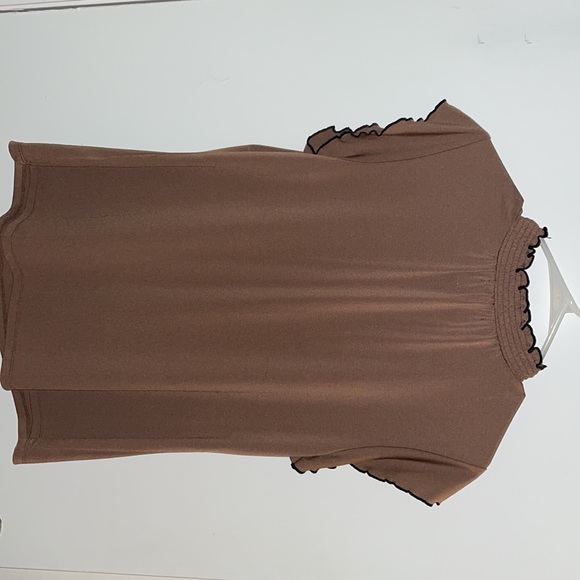 Adrienne Vittadini blouse, Brown, L - Picture 5 of 5